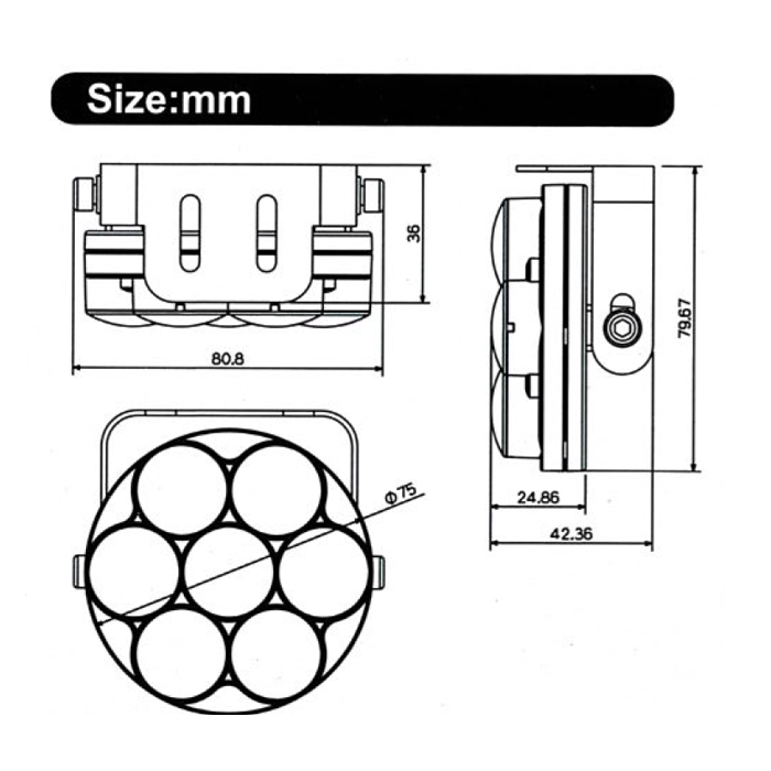 Lumină de întâlnire (faza scurtă) cu „7 LED-uri” - imagine 3