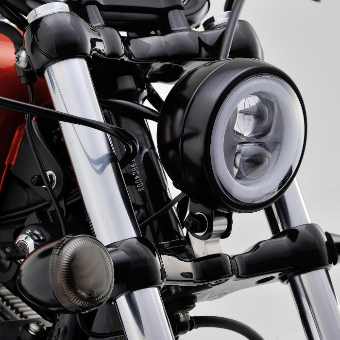 Far moto cu LED CAPSULE120 negru M8 prindere jos - imagine 3
