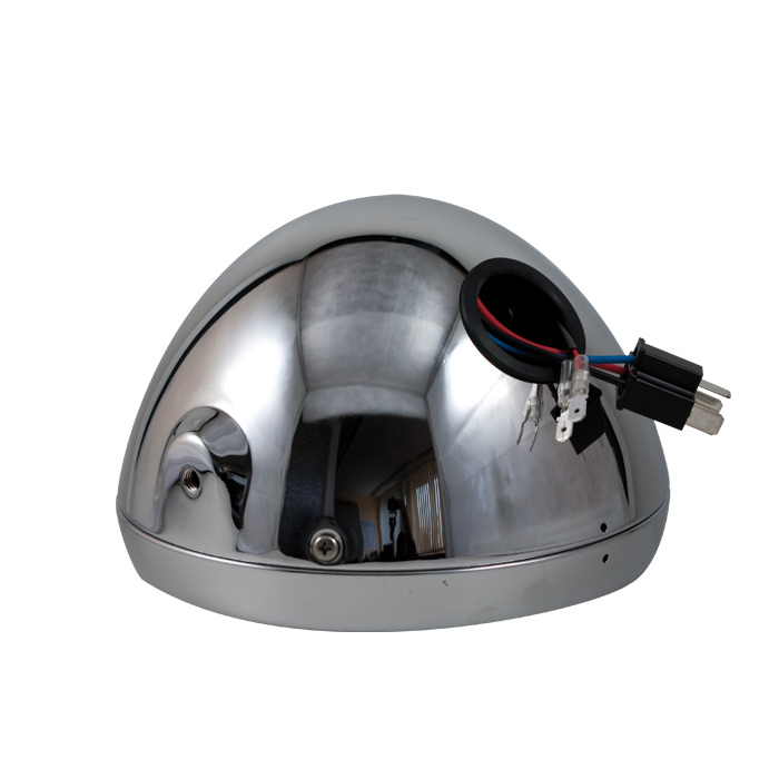 Far moto cu LED British Style 7" cromat - imagine 2