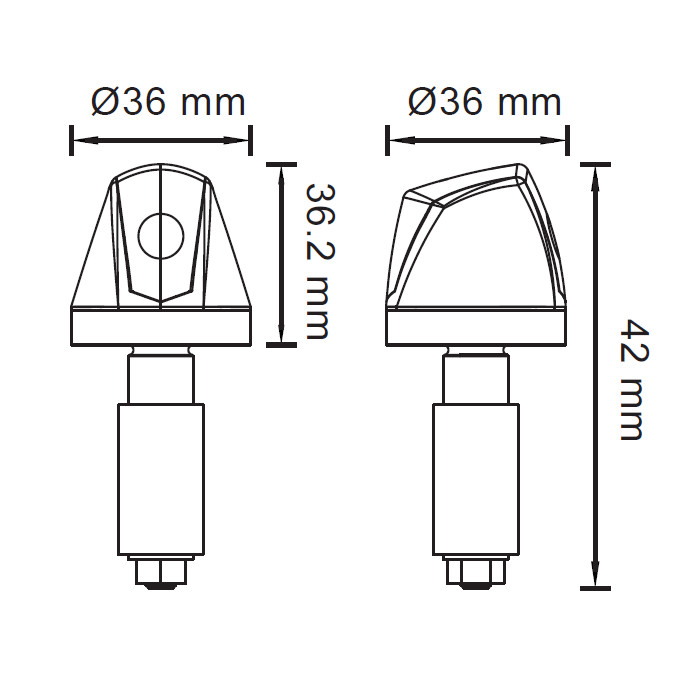 Semnalizări moto pentru capătul ghidonului „KNIGHT” - imagine 3