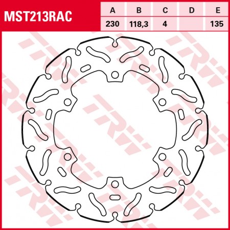 Disc de frână TRW/Lucas MST213RAC