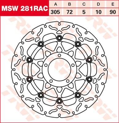 Disc de frână TRW/Lucas MSW281RAC