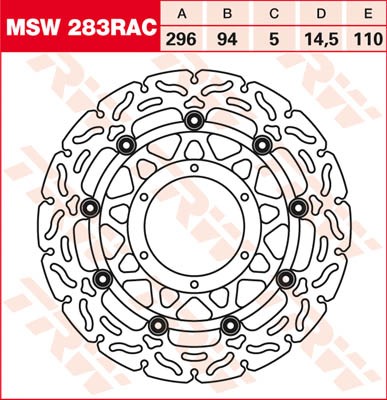 Disc de frână TRW/Lucas MSW283RAC