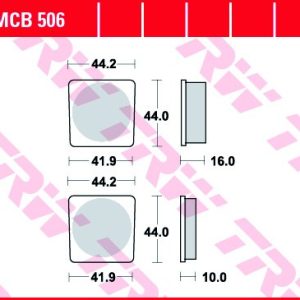 Plăcuțe de frână MCB506