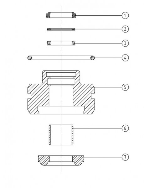 Set cap de etanșare pentru amortizor 50×16 mm (Sachs) (clema plată)