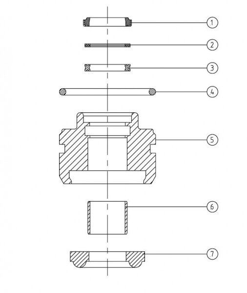 Set cap de etanșare pentru amortizor 44×16 mm