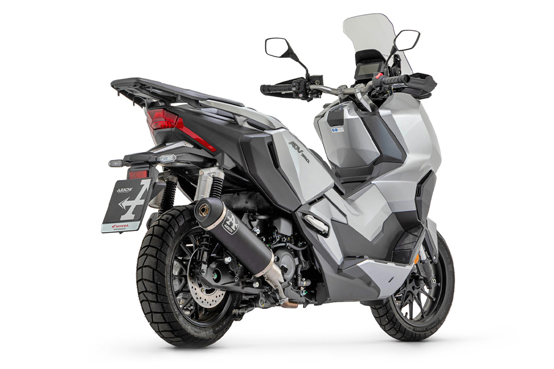 Tobă finală ARROW DARK URBAN pentru Honda ADV 350 ab 2022-, Aluminium negru