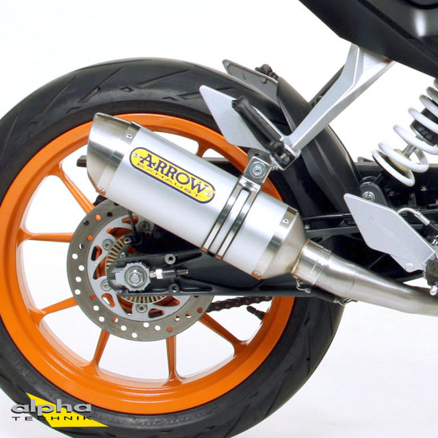 Tobă finală ARROW Aluminium THUNDER pentru KTM 125RC / 390RC / 390 Duke 2013-2016