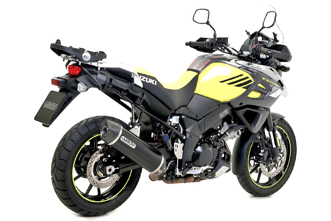 Tobă finală ARROW MAXI RACE TECH pentru Suzuki DL1000 V-Strom 2014- V-Strom 1050 2020- din Aluminium, negru