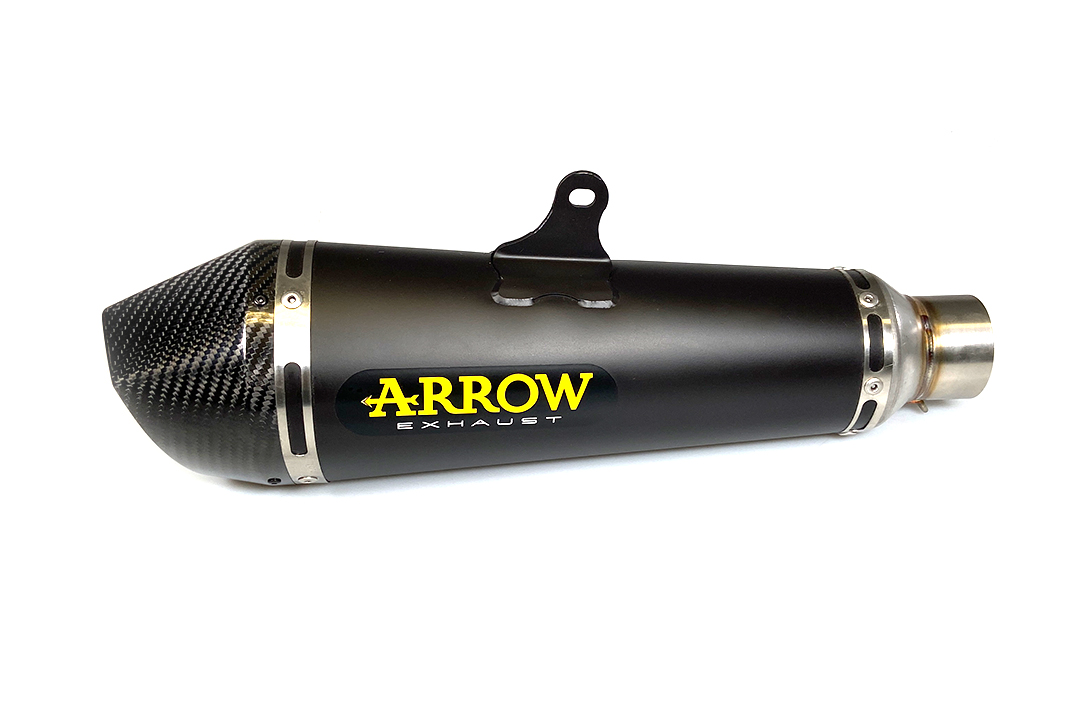 Sistem Tobă finală ARROW X-KONE Oțel inoxidabil negru pentru Kawasaki Z650 și Ninja 650 Anul modelului 2021-