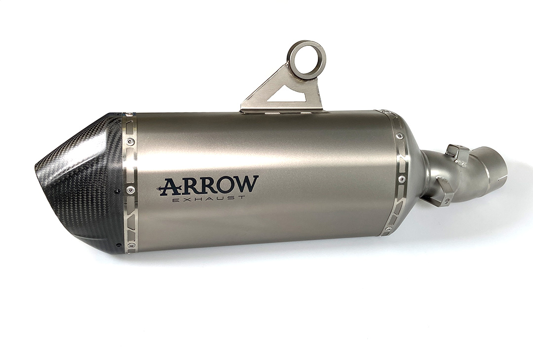 Tobă finală ARROW SONORA pentru BMW R 1250 GS Anul modelului 2019-2021, Carcasă din titan cu capăt din carbon