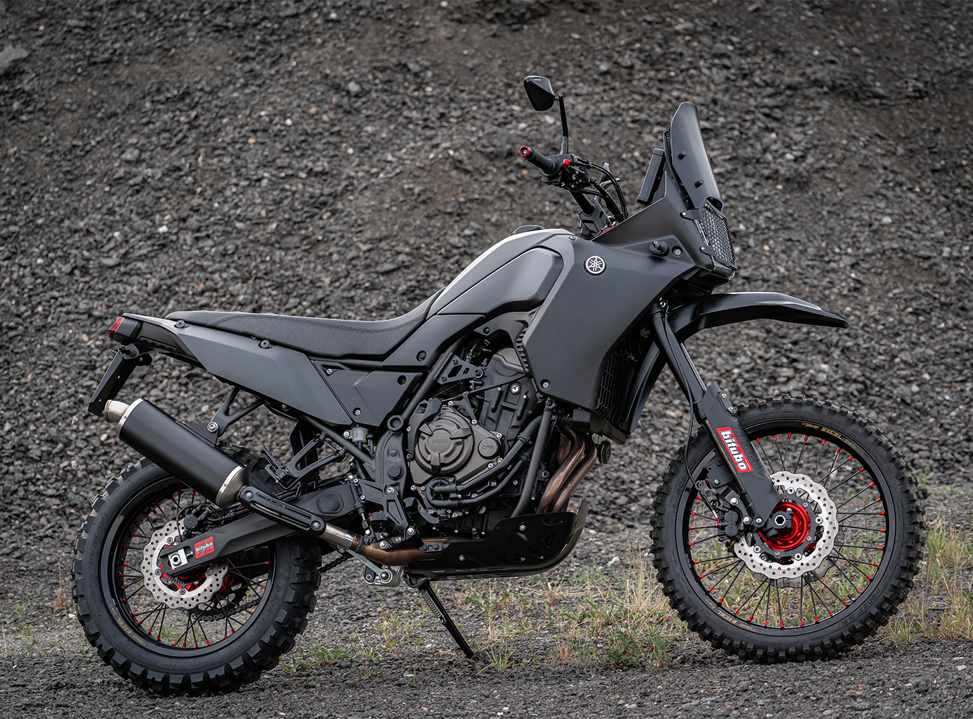 Tobă finală ARROW DARK INDY RACE pentru Yamaha Tenere 700 2019-, Aluminium negru