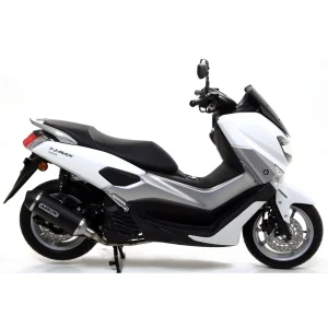 Tobă finală ARROW DARK URBAN pentru Yamaha N-Max 155 2017-, Aluminium negru (Doar cu Galerie evacuare ARROW)