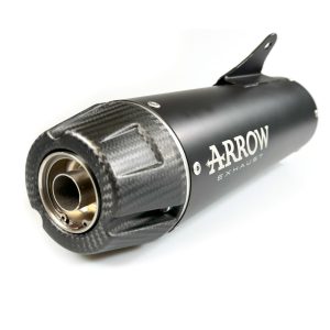 Tobă finală ARROW REBEL Oțel inoxidabil negru cu capăt din carbon pentru Honda CL500 2023-