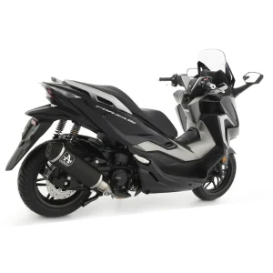 Tobă finală ARROW URBAN pentru Honda Forza 350 / SH350 2021- , Aluminium negru cu negru Capac din oțel inoxidabil