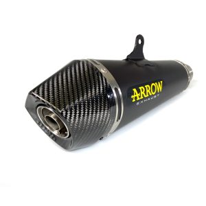 Tobă finală ARROW X-KONE Oțel inoxidabil negru pentru Kawasaki Z650 și Ninja 650 2021-