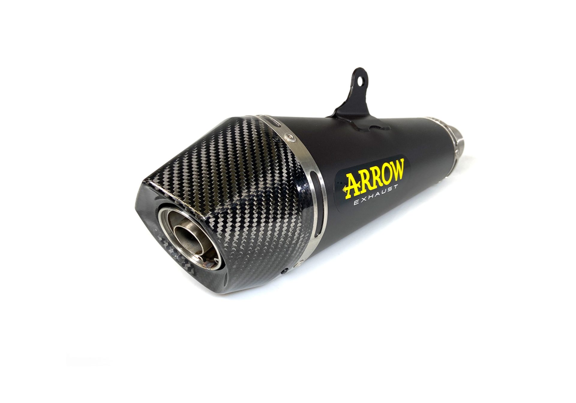 Tobă finală ARROW X-KONE Oțel inoxidabil negru pentru Kawasaki Z650 și Ninja 650 2021-