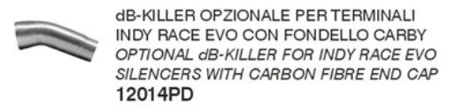 ARROW dB-Killer pentru tobe finale INDY RACE EVO cu capăt din carbon