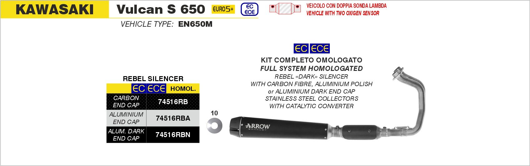 Evacuare Completă pentru Kawasaki Vulcan S 650 2025