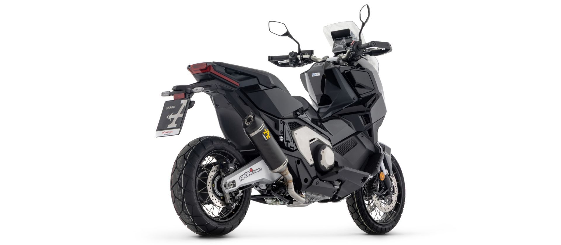 Tobă sport ARROW RACE-TECH DARK negru Honda X-ADV 750 2025 – Versiune lungă, omologată
