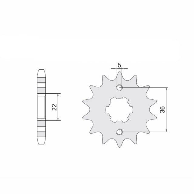 Set lanț DID 428VX, culoare standard, Yamaha YS125, tip RE33, an model 2017-